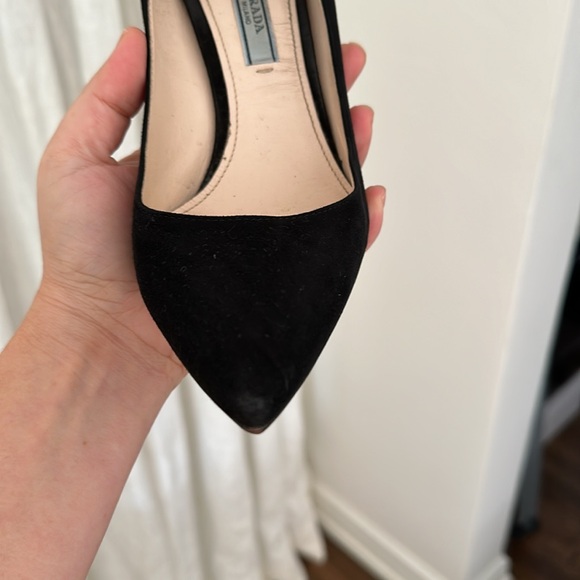 Prada pointed toe 85m suede stiletto - Picture 10 of 12